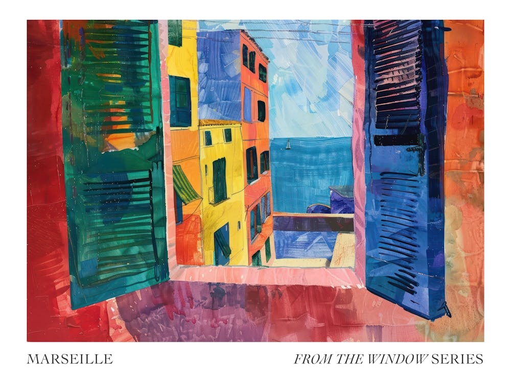 Marseille From The Window Series Poster Painting 1