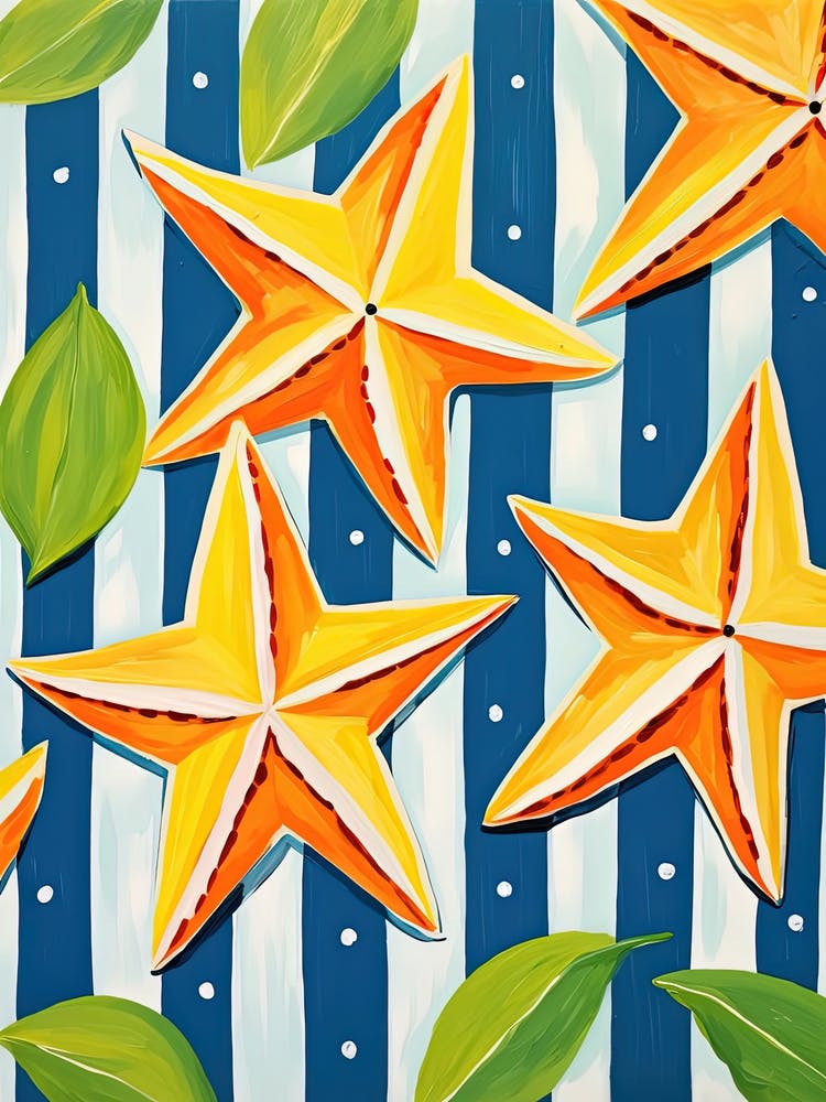 Starfruit Fruit Summer Illustration 4