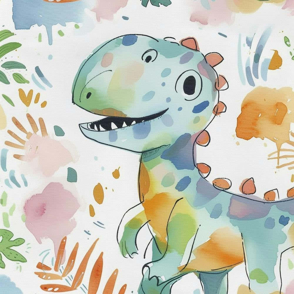 Cute Muted Pastels Carnotaurus Dinosaur 3
