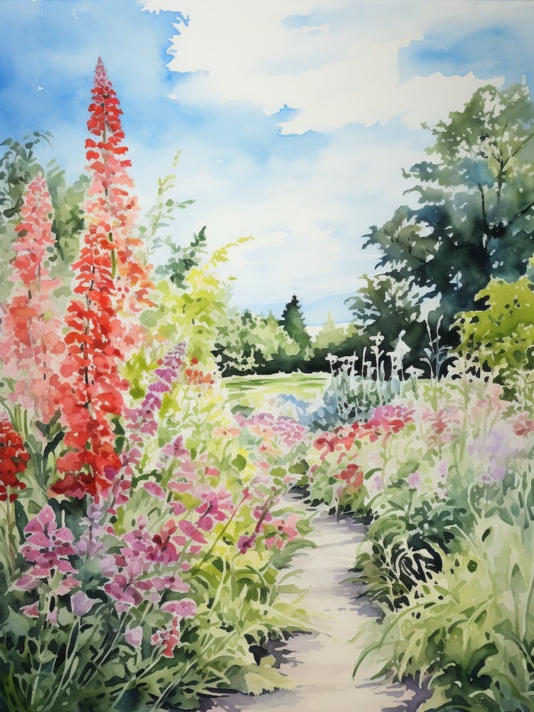 Monets Garden Usa Watercolour 6