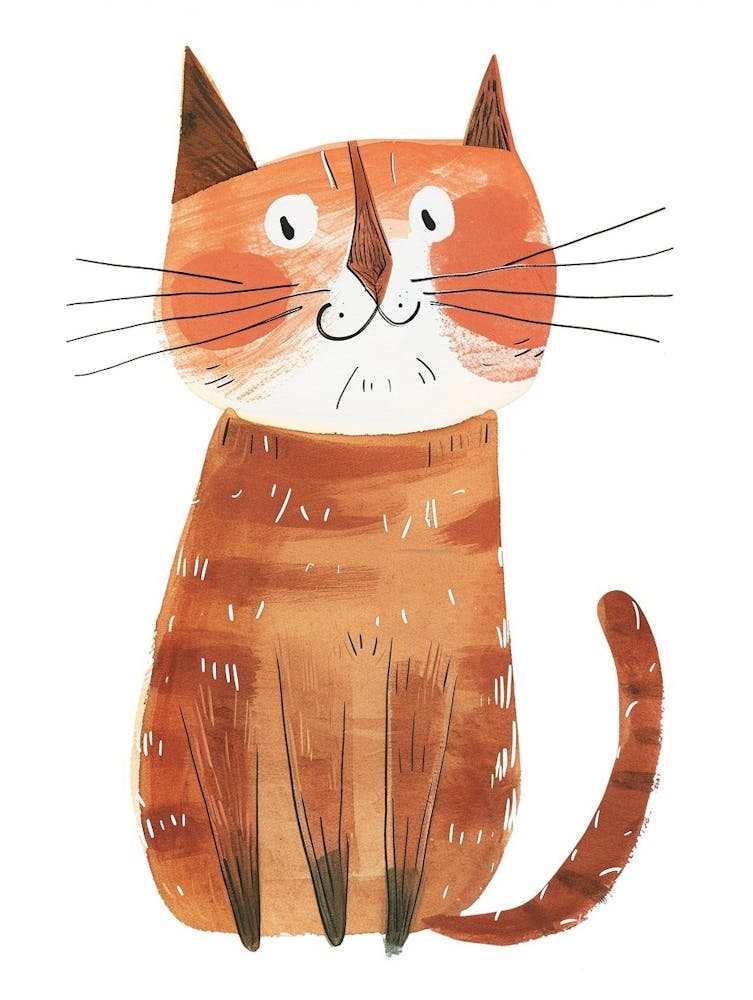 Ragamuffin Katze Clipart Illustration 1