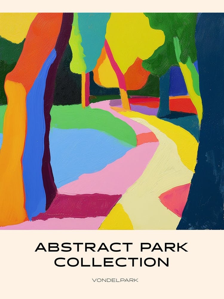 Abstract Park Collection Poster Vondelpark Amsterdam 1