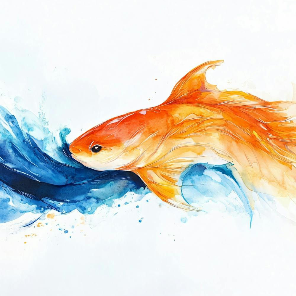 Koi Fish Watercolor