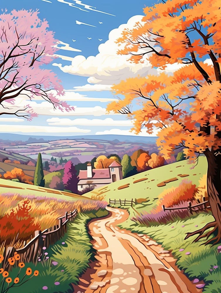 The Shropshire Way England 1 Hike Illustration