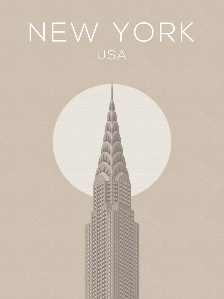 Neutral New York Chrysler Building Print