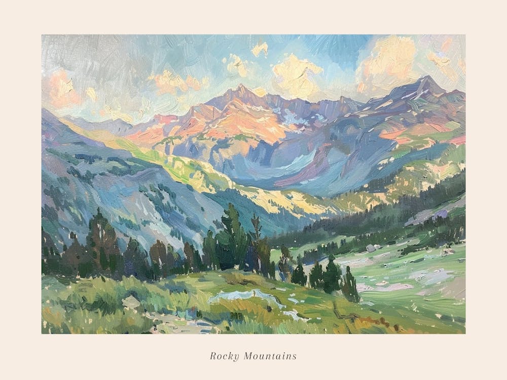 Western Landscapes Rocky Mountains 1 Poster