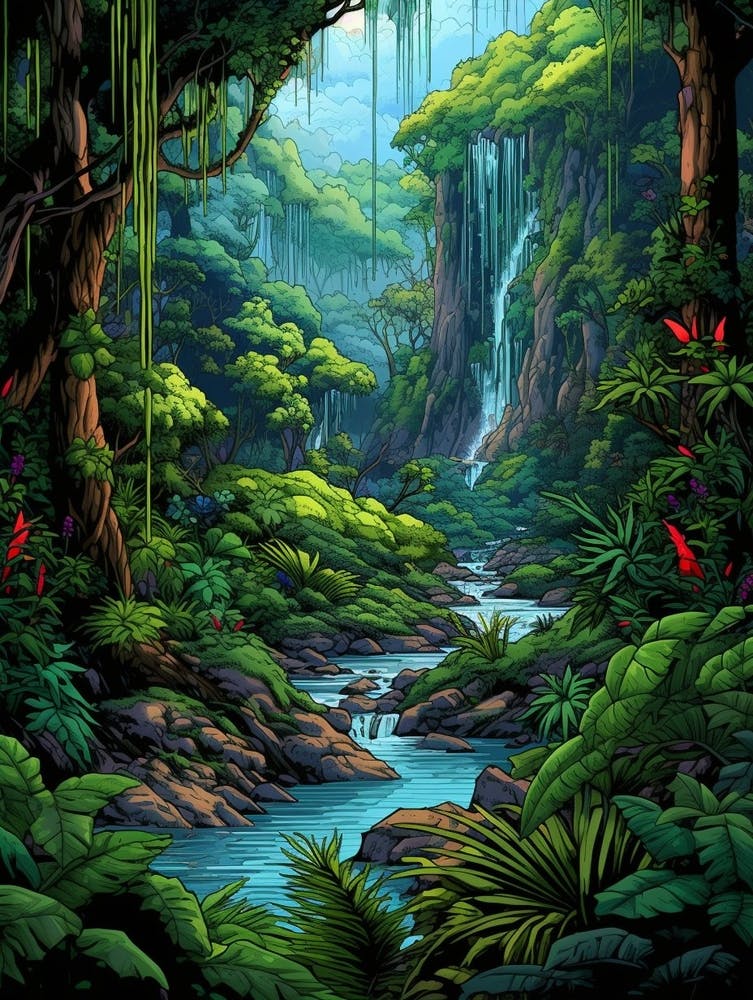 Atlantic Forest Pixel Art 2