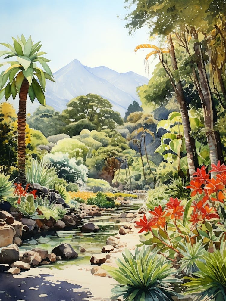 Kirstenbosch Botanical Garden South Africa Watercolour 3