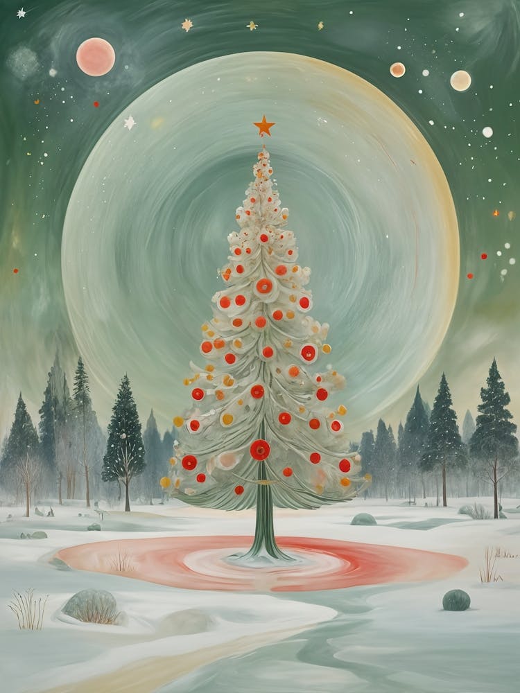 Weihnachtsbaum im Schnee