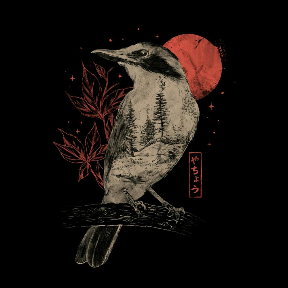 Forest Bird – Cute Sketch Night Wildlife