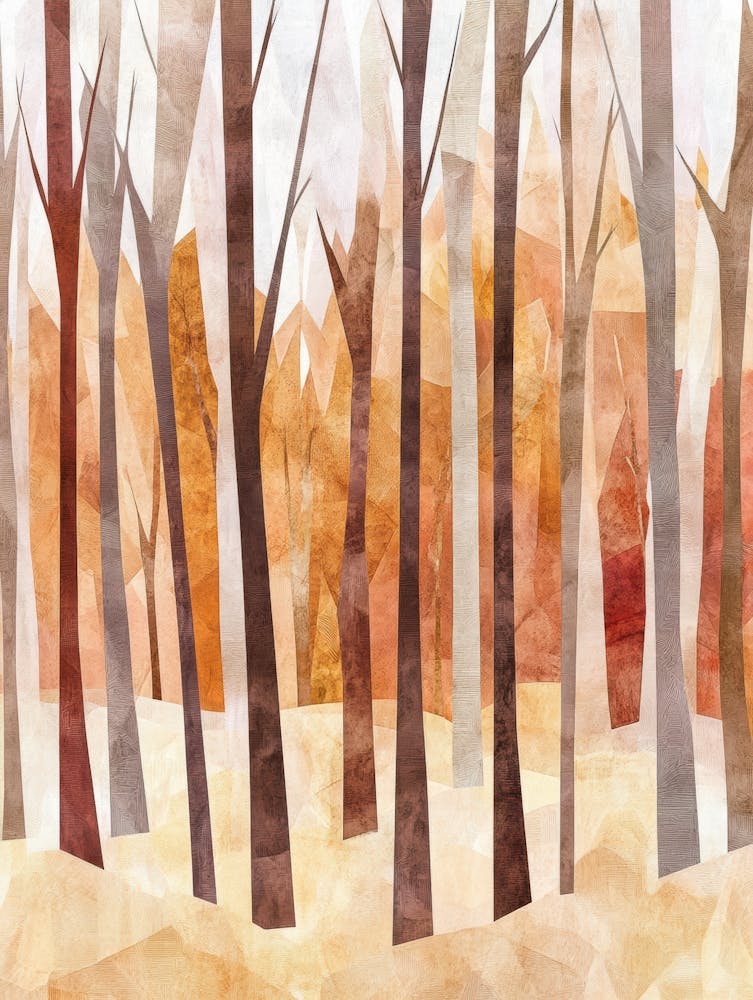 Watercolor Autumn Trees