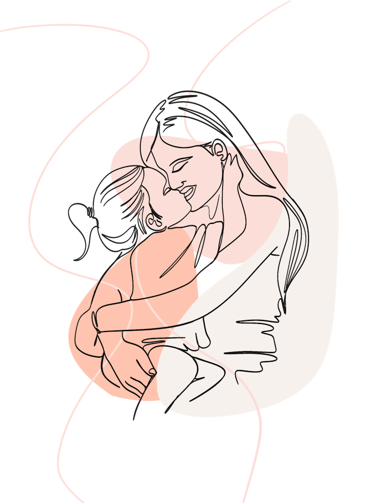 Mother And Daughter Hugging