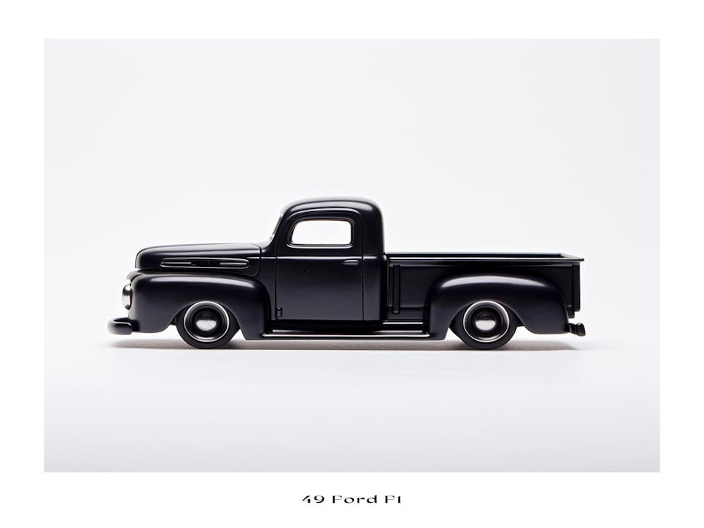 Toy Car 49 Ford F1 Black Poster