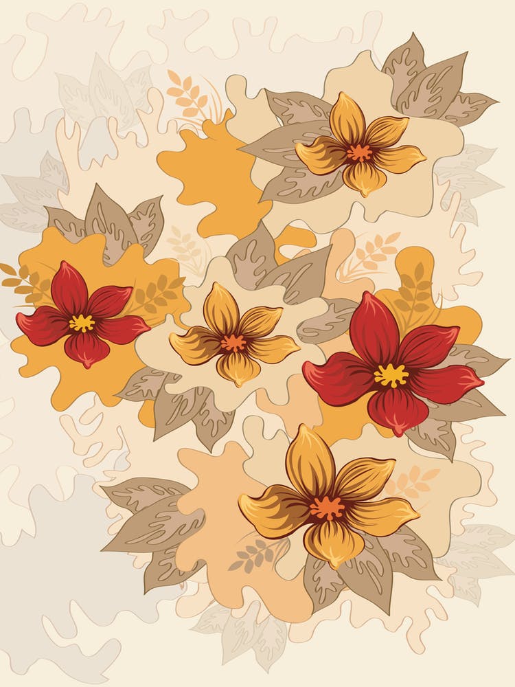 Autumn Flowers Vector