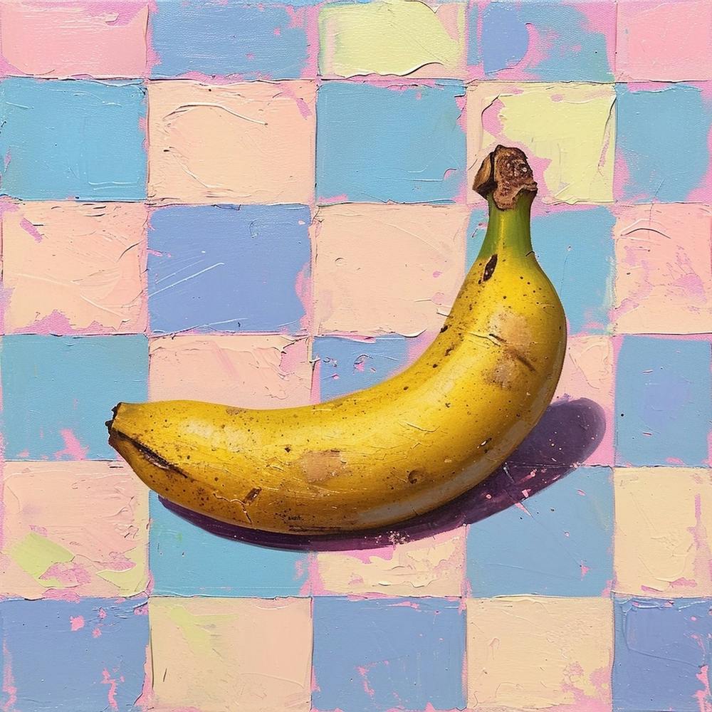 Banana Pastel Checkerboard 1