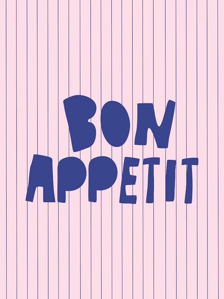 Bon Appetit Stripes Poster