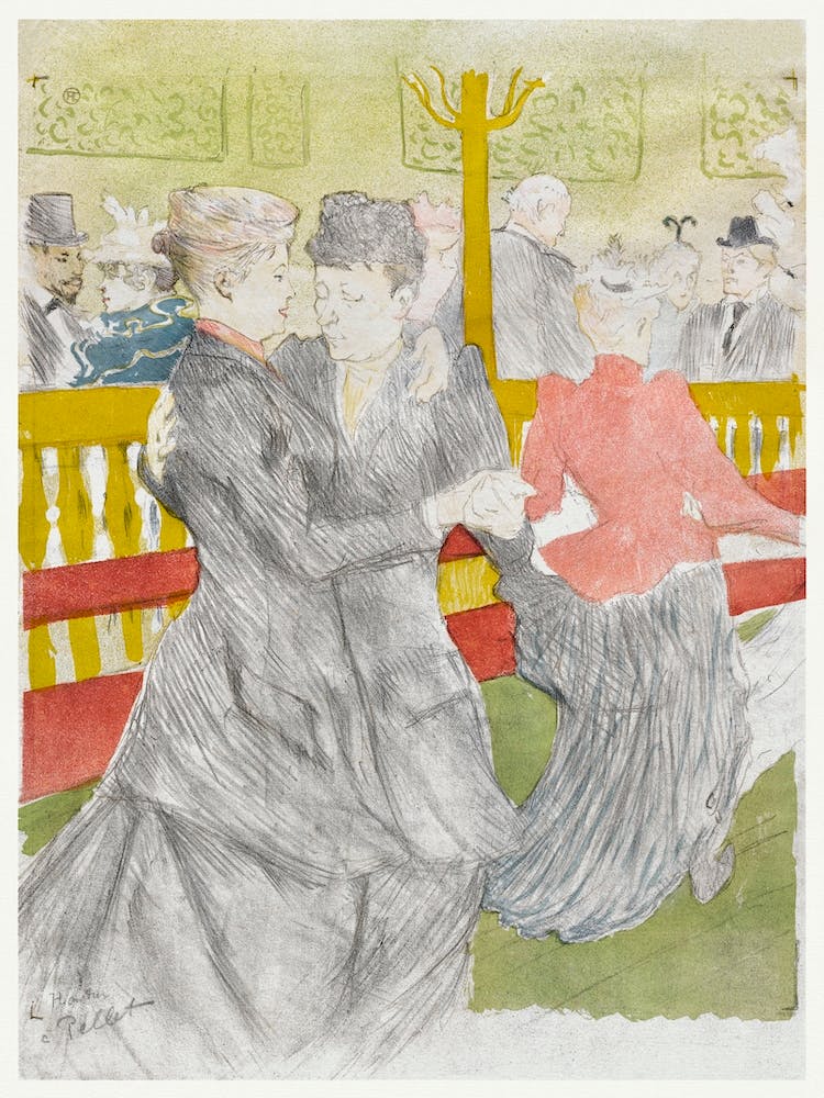 Dance At The Moulin Rouge (1897), Henri de Toulouse-Lautrec