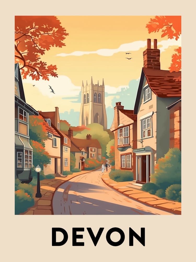 Vintage Travel Poster Devon 6