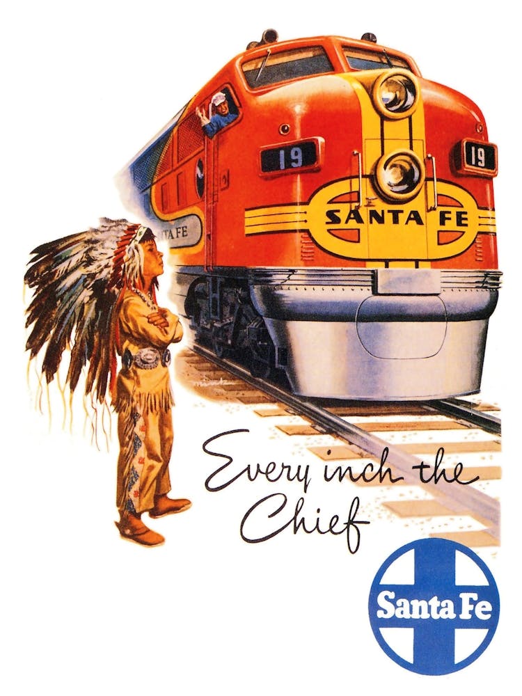 Santa Fe Railway - Affiche de Voyage