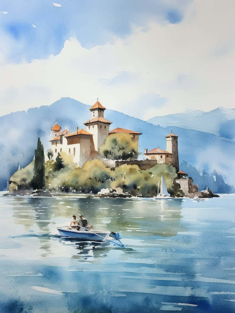 Isola Bella Italy Watercolour 6