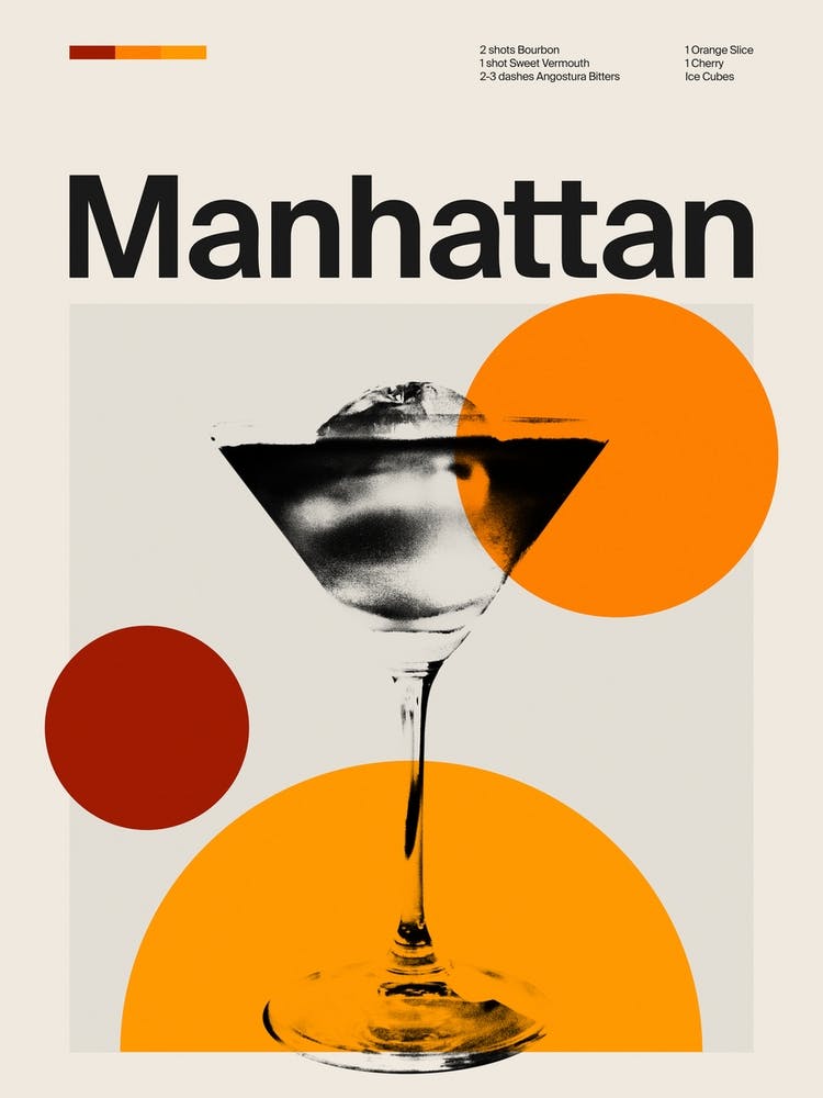 Mid Century Manhattan Cocktail