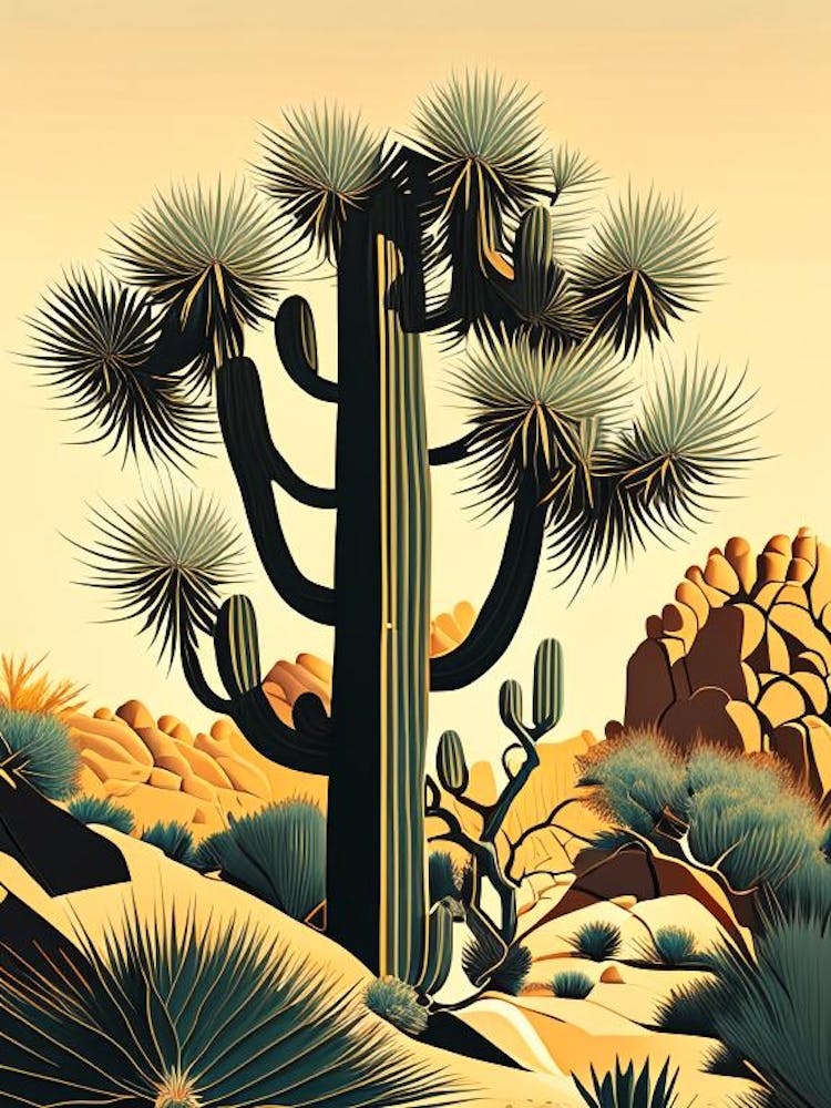 Joshua Tree Pattern Retro Illustration (5)