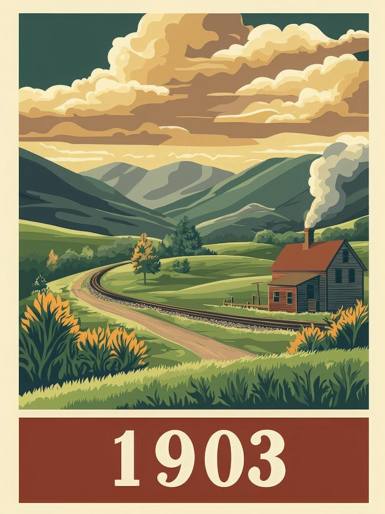 Aihrgdesign A Retro Poster Of A Peaceful 1903 Countryside Fea 032c2568 608e 44d1 87b6 1e714162e854 3