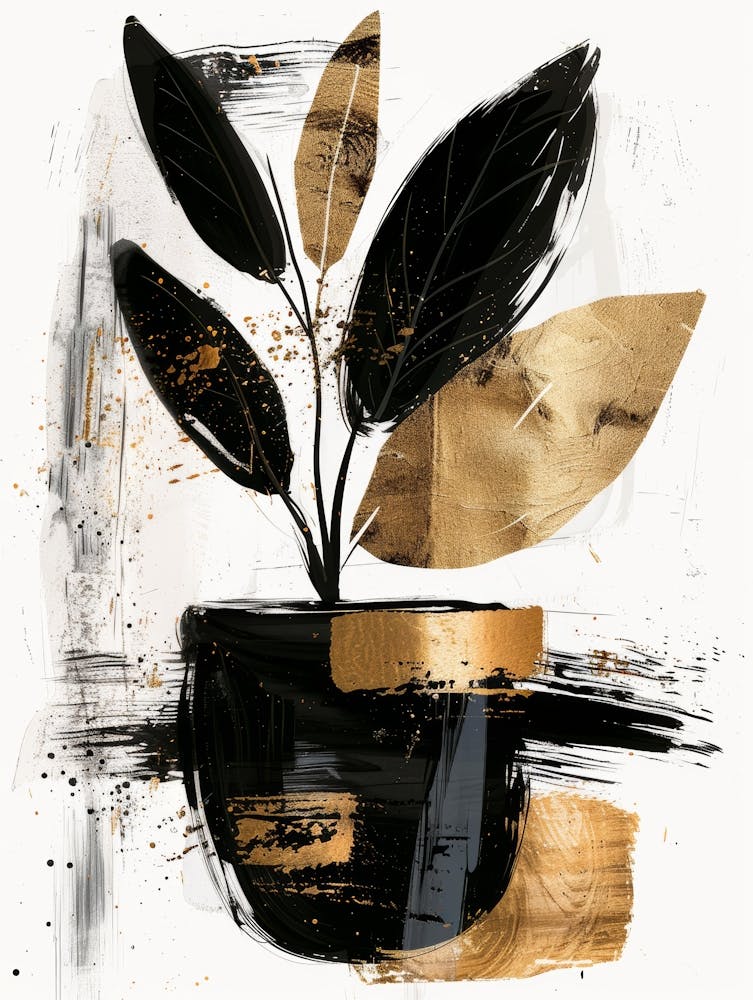 Gold Leaf Canvas Print 1