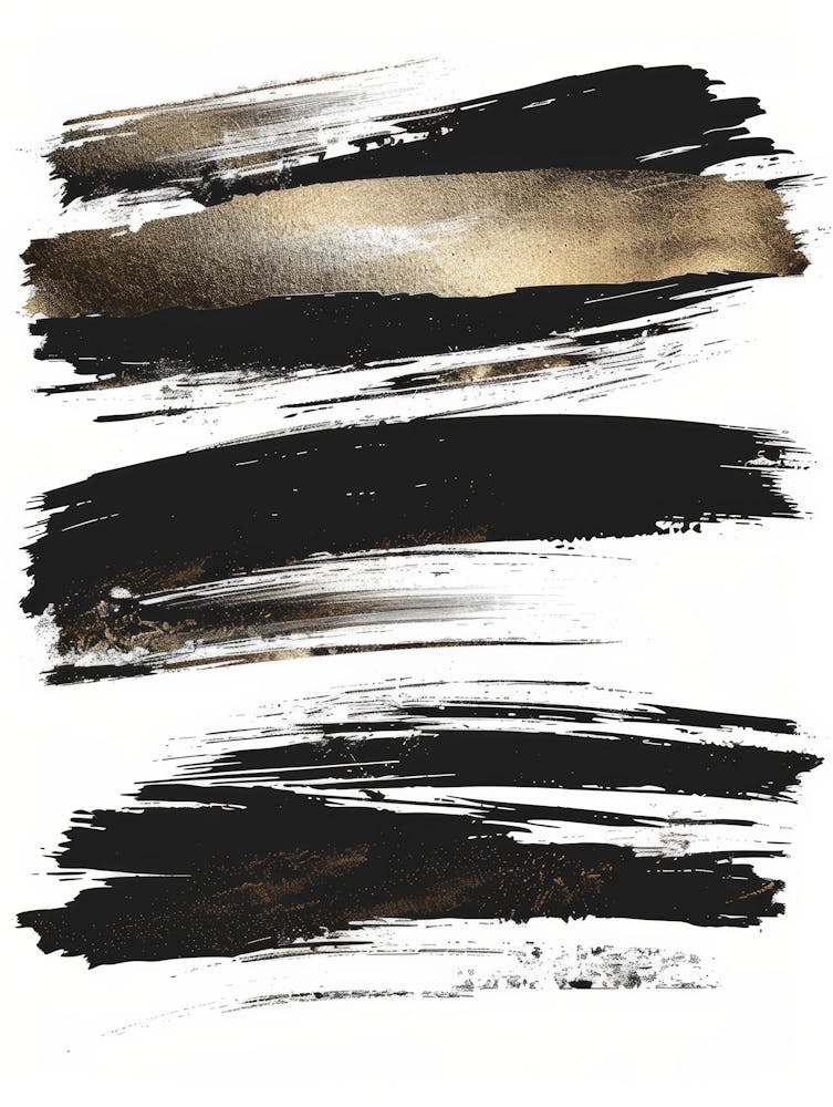 Black And Gold Brush Strokes 9