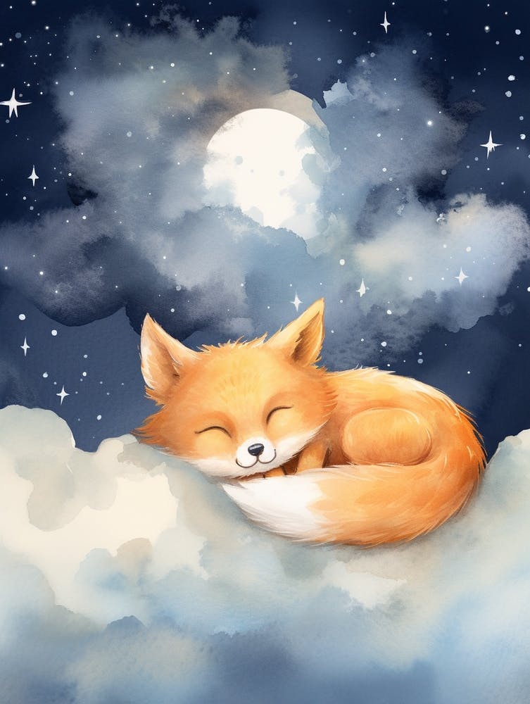 Baby Fox 12 Sleeping In The Clouds