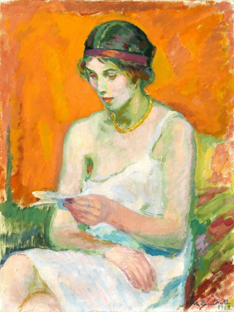 Woman in Her Petticoat by Magnus Enckell (1912)