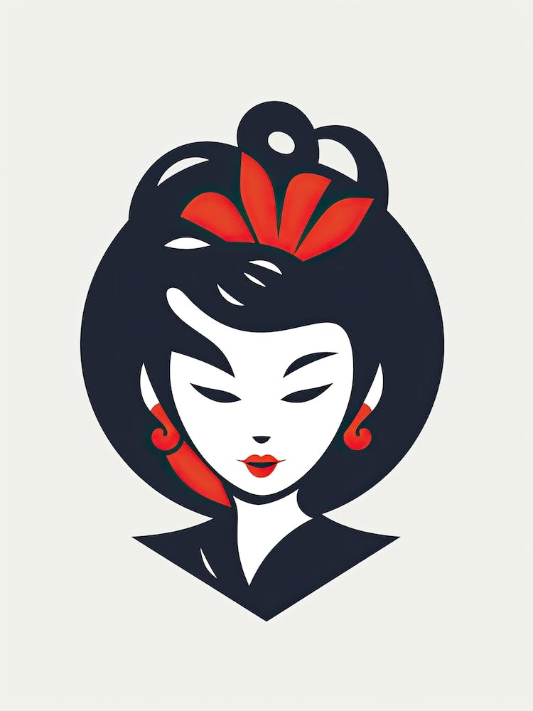 Geisha Vector Minimaliste 2