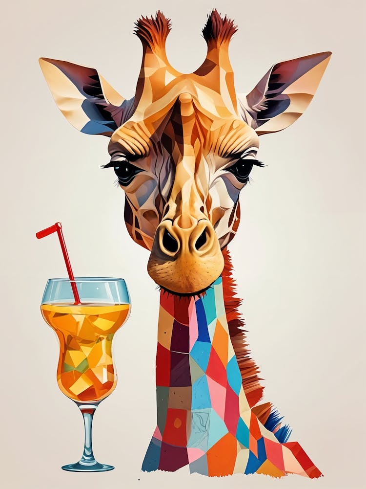Giraffe With Drink