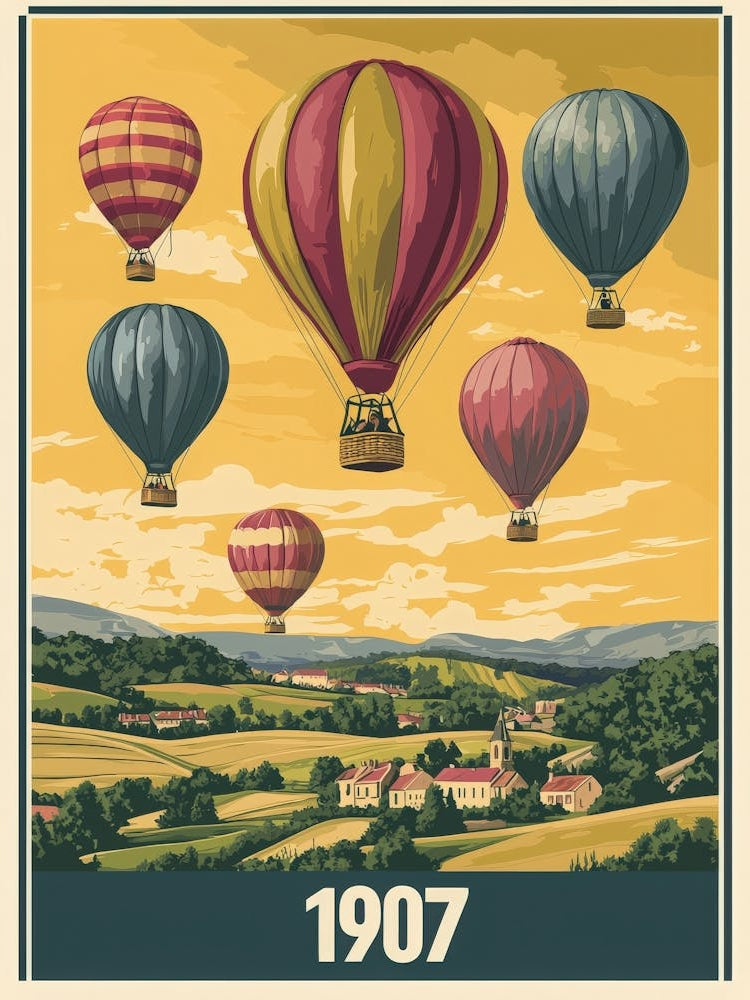 Aihrgdesign A Vintage Travel Poster Of A 1907 Hot Air Balloon 2e28e4d0 A20e 4e7f A45c Be4fb09218ff 1