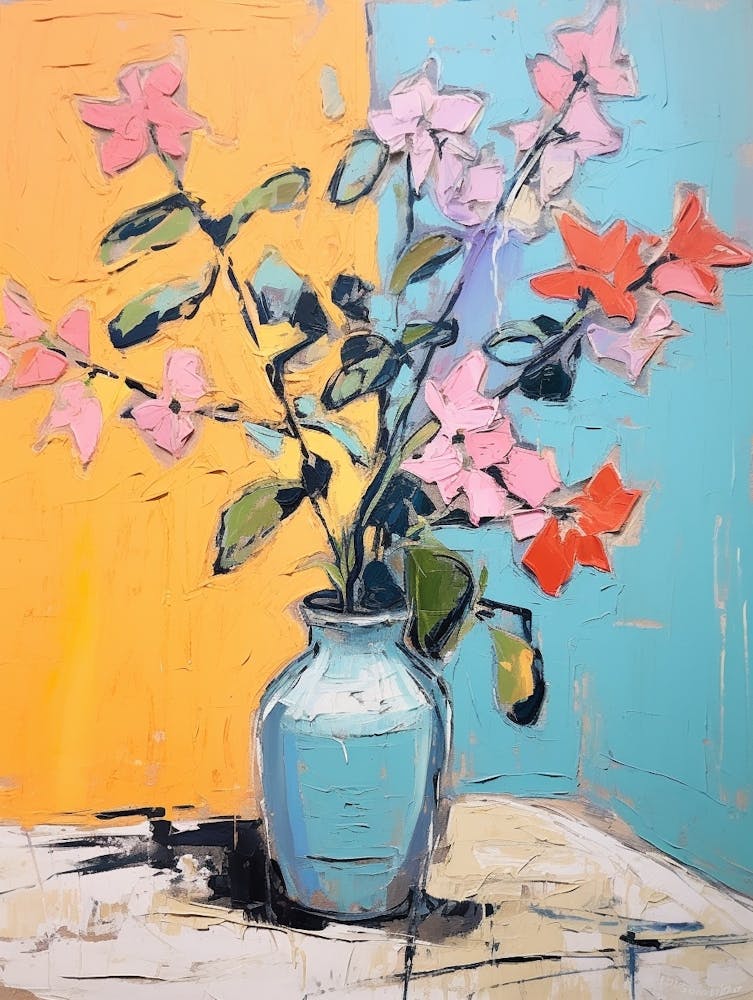 Flower Painting Fauvist Style Bougainvillea 2