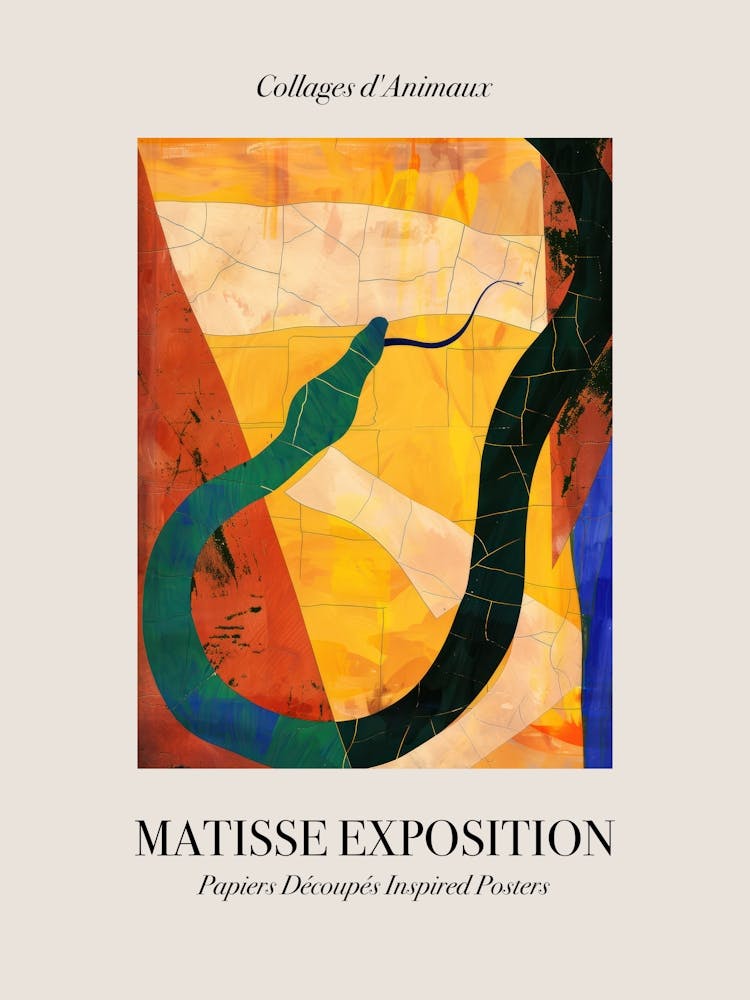 Snake 4 Matisse Inspired Exposition Animals Poster