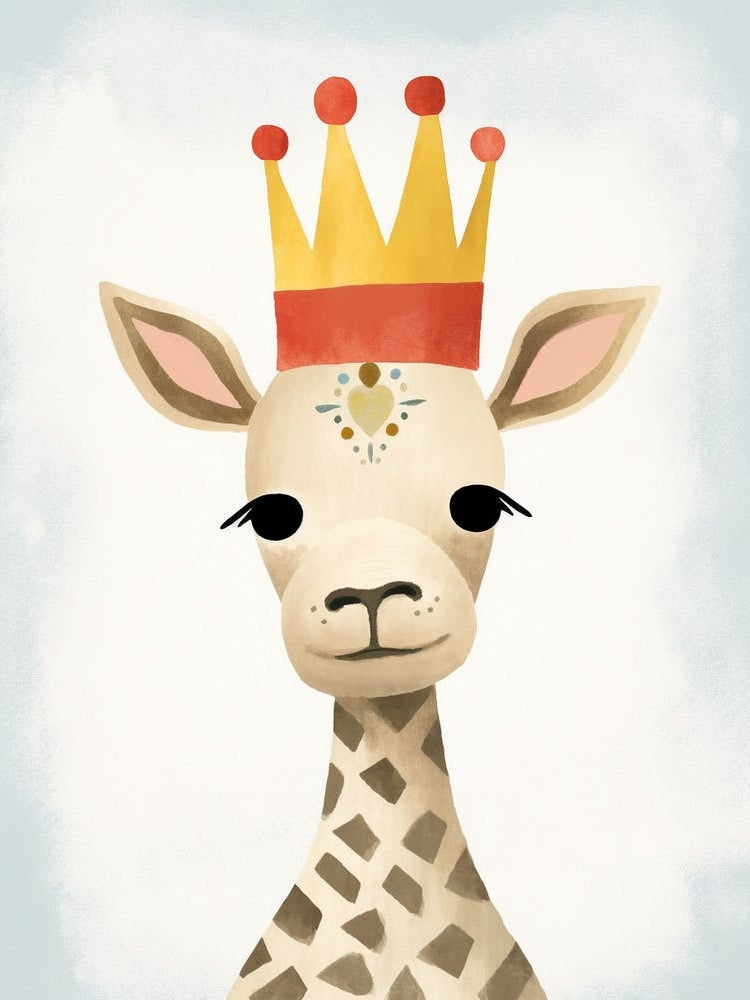Little Giraffe 2 Wearing A Crown