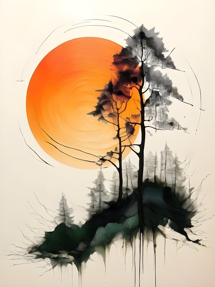 Sunset With Trees 3