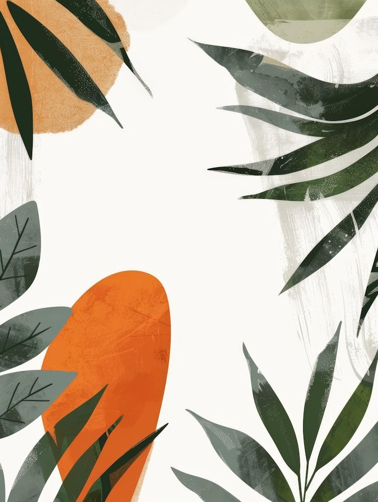 Feuilles Tropicales Abstraites 3