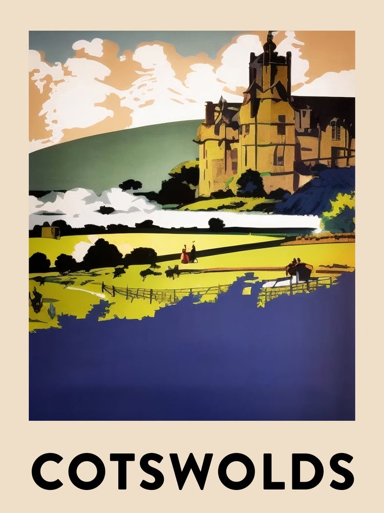 Cotswolds 6 Vintage-Reiseposter