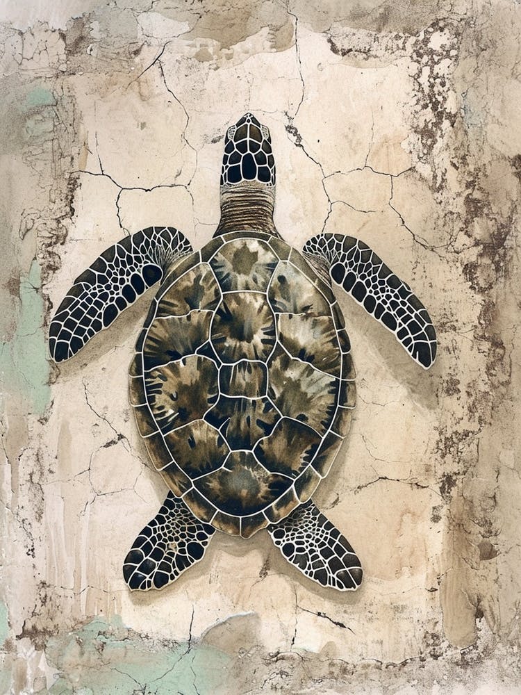 Vintage Sea Turtle Scrapbook Inspired 2