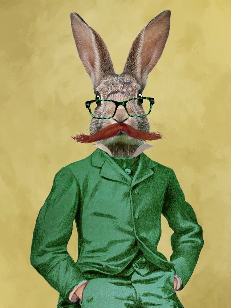 Rabbit With Moustache
