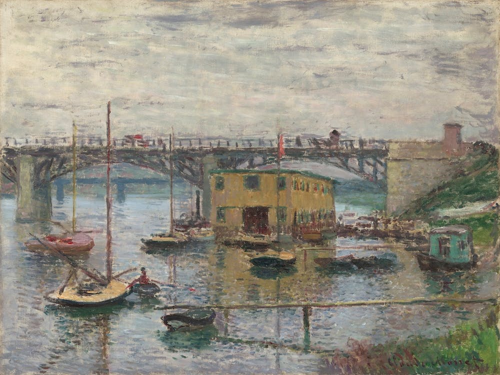 Bridge At Argenteuil On A Gray Day (1876), Claude Monet
