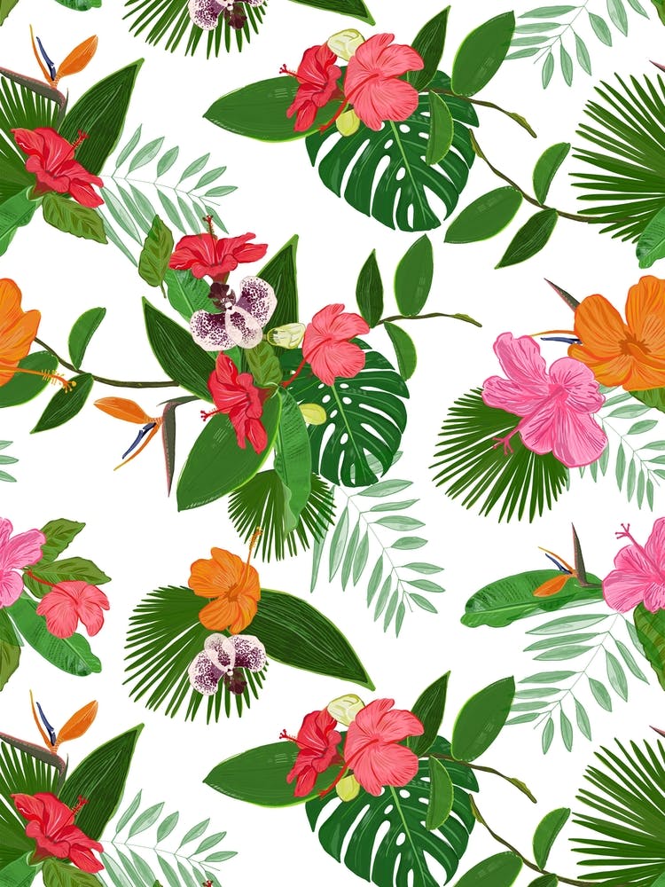 Hibiscus Flowers Pattern