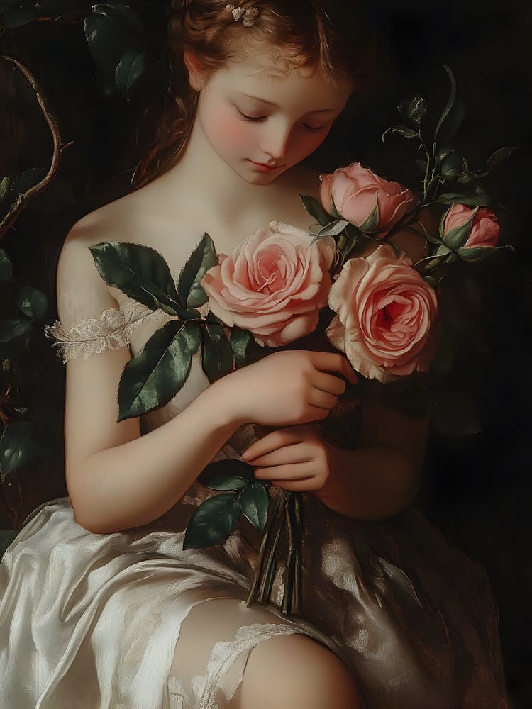 Girl With Roses