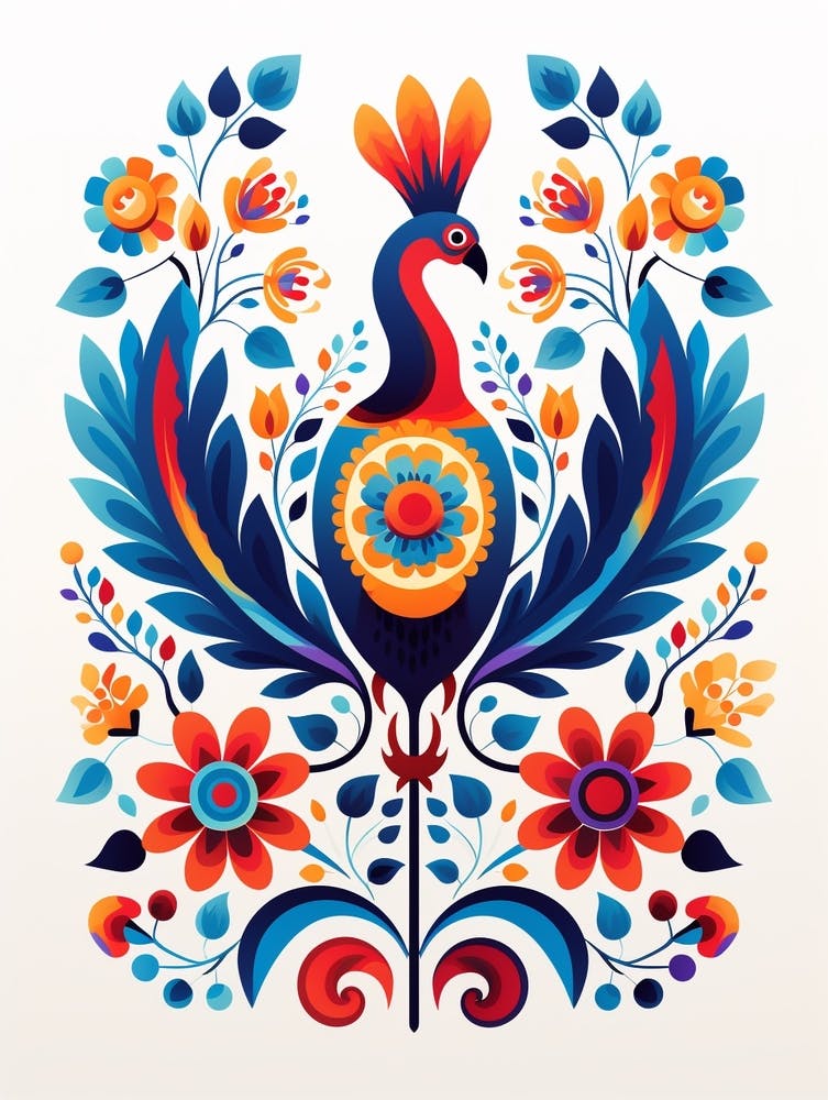 Illustration d'oiseau scandinave Balbuzard pêcheur 3