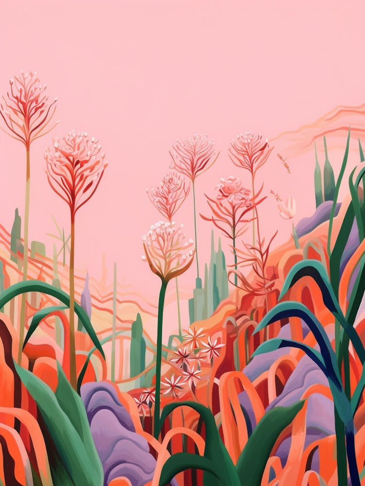 Boho Wildflower Painting Ramps Allium 3