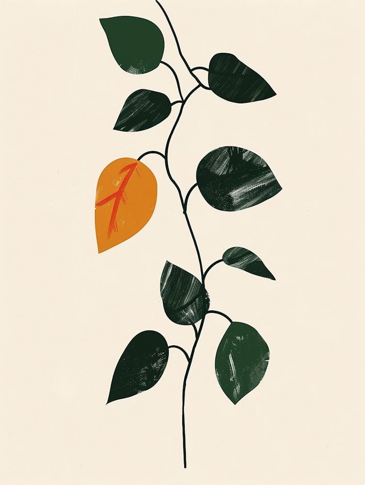 Ivy Plant Minimalist Illustration 8