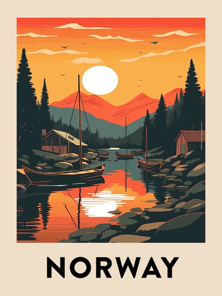 Vintage Travel Poster Norway 12