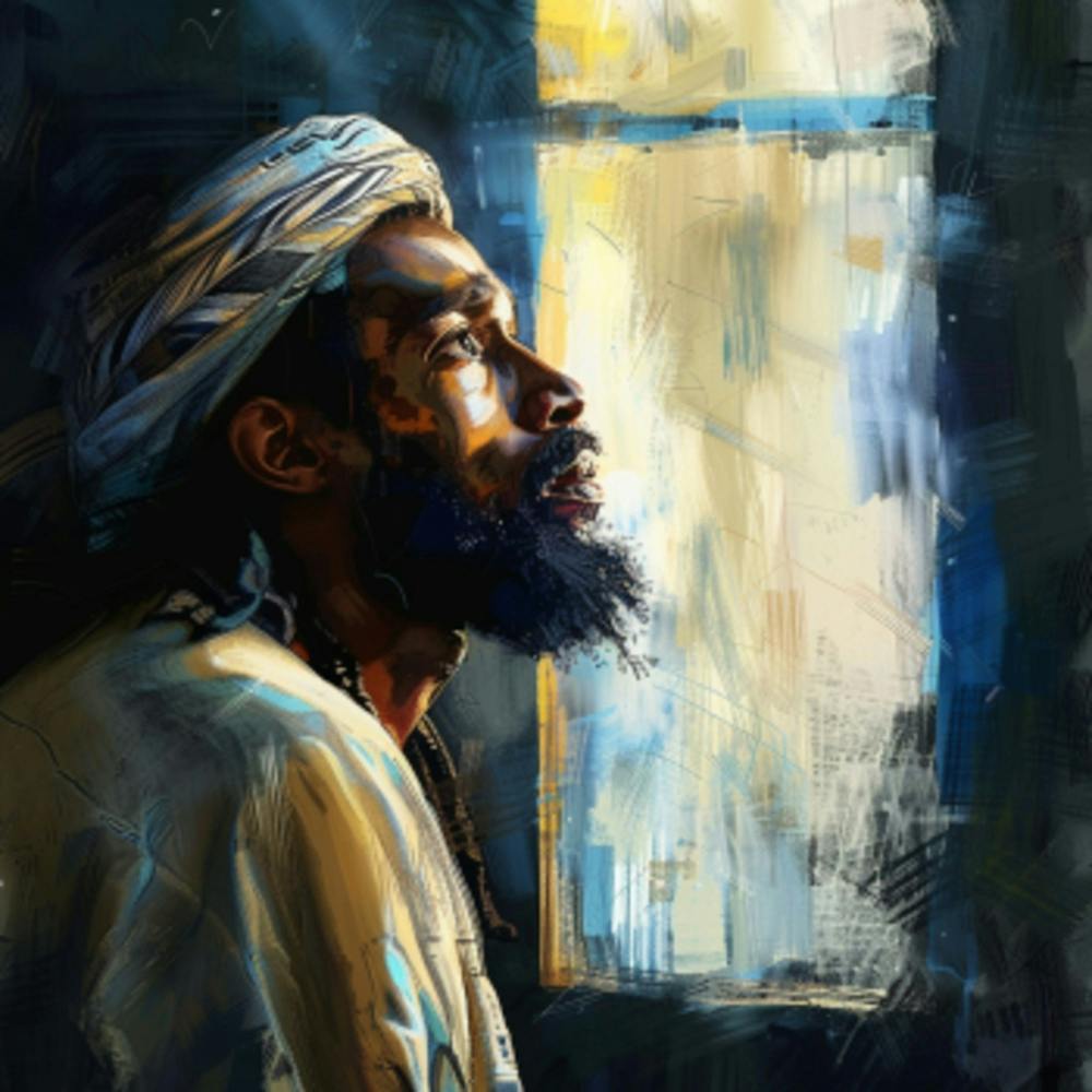 Man Looking Out Of The Window